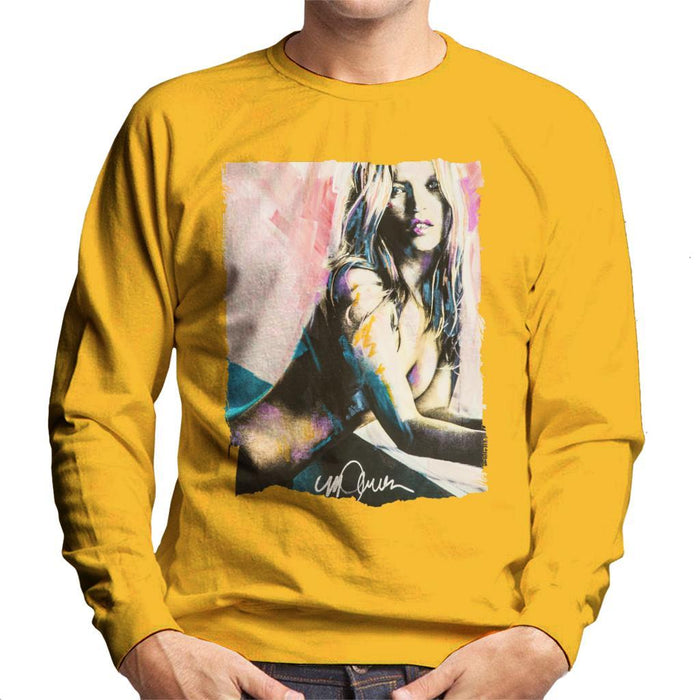 Sidney Maurer Original Portrait Of Kate Moss Nude Mens Sweatshirt - Small / Gold - Mens Sweatshirt