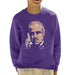 Sidney Maurer Original Portrait Of Marlon Brando Kids Sweatshirt - X-Small (3-4 yrs) / Purple - Kids Boys Sweatshirt