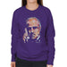 Sidney Maurer Original Portrait Of Marlon Brando Womens Sweatshirt - Small / Purple - Womens Sweatshirt