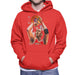 Sidney Maurer Original Portrait Of Michael Jordan Bulls Red Jersey Mens Hooded Sweatshirt - Mens Hooded Sweatshirt