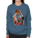Sidney Maurer Original Portrait Of Michael Jordan Bulls Red Jersey Womens Sweatshirt - Womens Sweatshirt