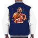 Sidney Maurer Original Portrait Of Michael Jordan Bulls White Jersey Mens Varsity Jacket - Mens Varsity Jacket