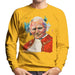 Sidney Maurer Original Portrait Of Pope John Paul II Mens Sweatshirt - Small / Gold - Mens Sweatshirt