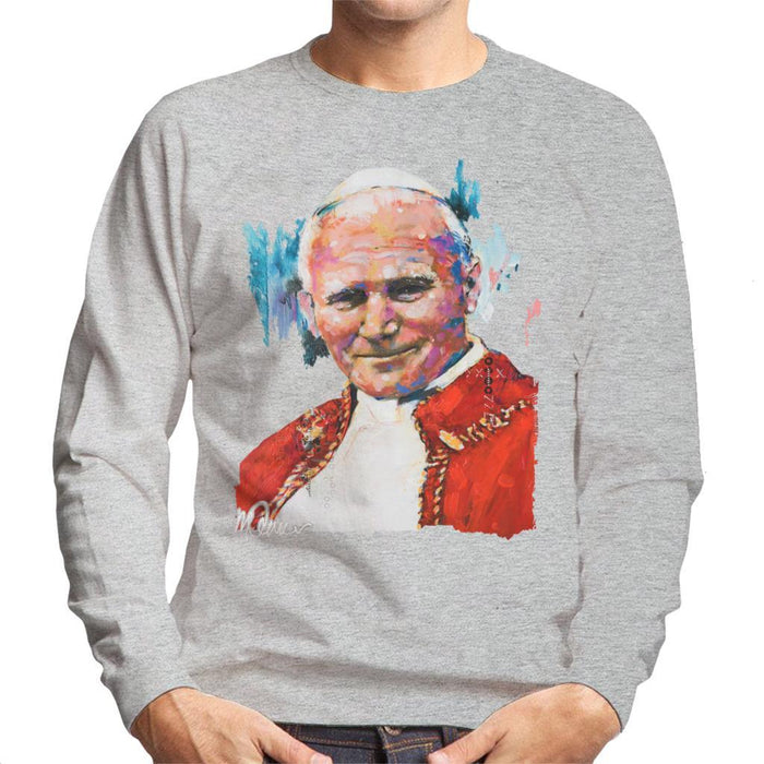 Sidney Maurer Original Portrait Of Pope John Paul II Mens Sweatshirt - Mens Sweatshirt