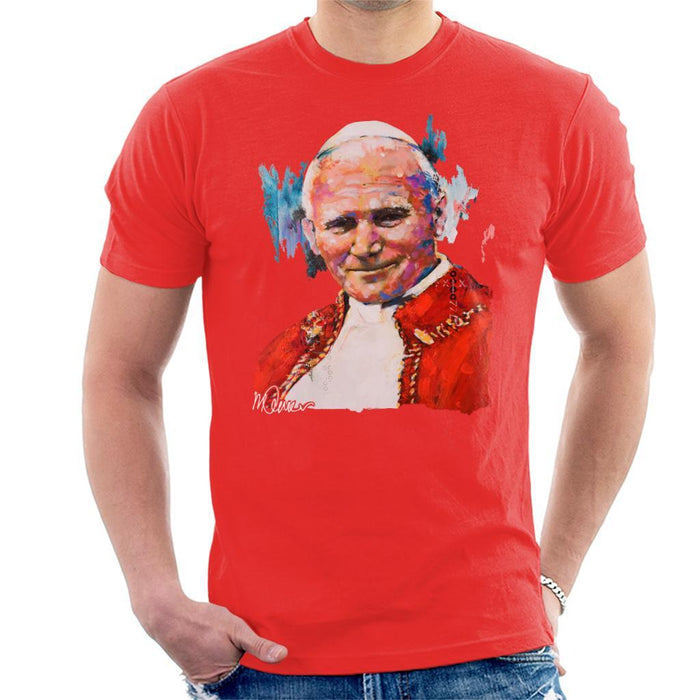 Sidney Maurer Original Portrait Of Pope John Paul II Mens T-Shirt - Mens T-Shirt
