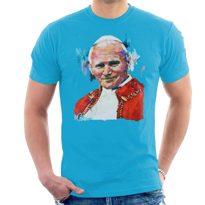 Sidney Maurer Original Portrait Of Pope John Paul II Mens T-Shirt - Mens T-Shirt