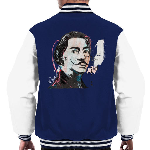 Sidney Maurer Original Portrait Of Salvador Dali Mens Varsity Jacket - Mens Varsity Jacket