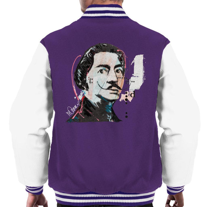Sidney Maurer Original Portrait Of Salvador Dali Mens Varsity Jacket - Mens Varsity Jacket
