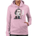 Sidney Maurer Original Portrait Of Salvador Dali Womens Hooded Sweatshirt - Small / Light Pink - Womens Hooded Sweatshirt