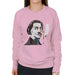 Sidney Maurer Original Portrait Of Salvador Dali Womens Sweatshirt - Small / Light Pink - Womens Sweatshirt