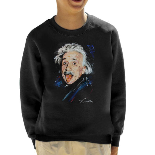 Sidney Maurer Original Portrait Of Albert Einstein Kid's Sweatshirt