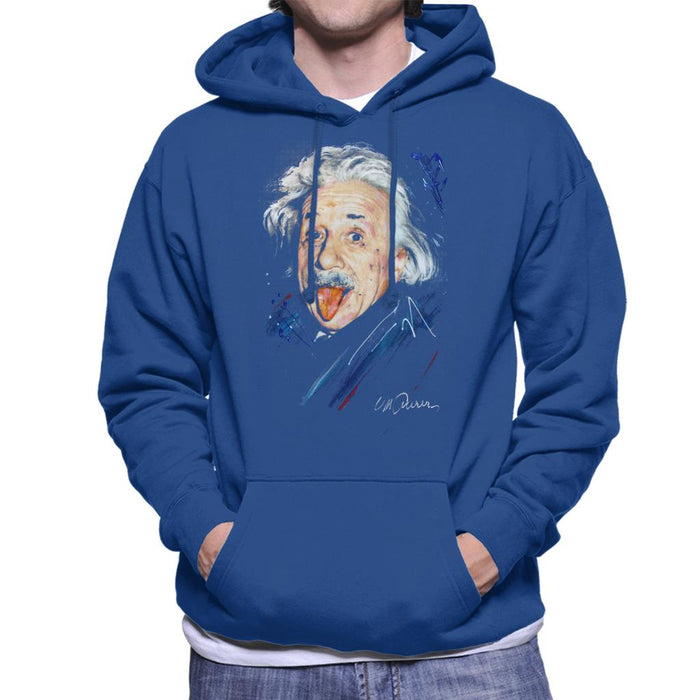 Sidney Maurer Original Portrait Of Albert Einstein Men's Hooded Sweatshirt