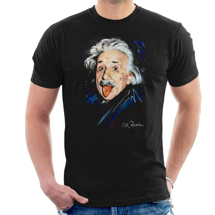 Sidney Maurer Original Portrait Of Albert Einstein Men's T-Shirt