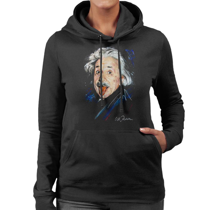 Sidney Maurer Original Portrait Of Albert Einstein Women's Hooded Sweatshirt