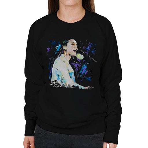 Sidney Maurer Original Portrait Of Alicia Keys Women's Sweatshirt