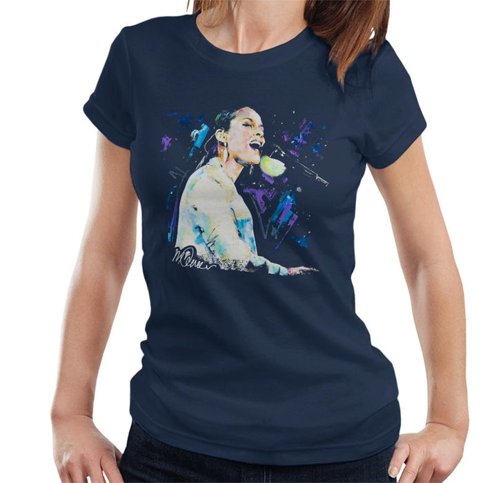 Sidney Maurer Original Portrait Of Alicia Keys Women's T-Shirt