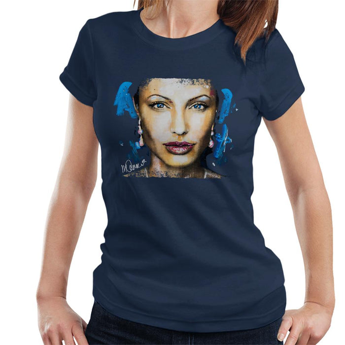 Sidney Maurer Original Portrait Of Angelina Jolie Women's T-Shirt