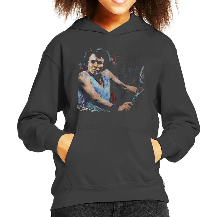 Sidney Maurer Original Portrait Of Billie Jean King Kid's Hooded Sweatshirt