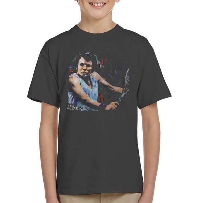 Sidney Maurer Original Portrait Of Billie Jean King Kid's T-Shirt