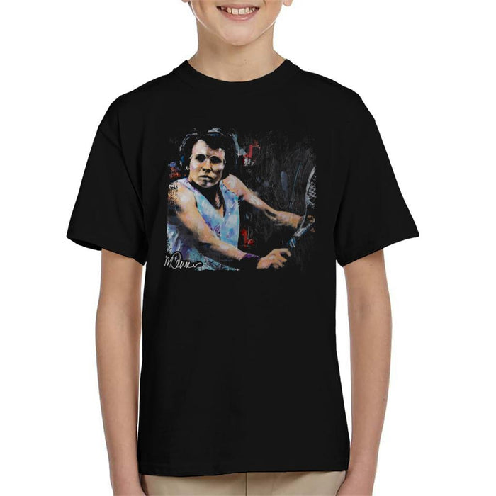 Sidney Maurer Original Portrait Of Billie Jean King Kid's T-Shirt