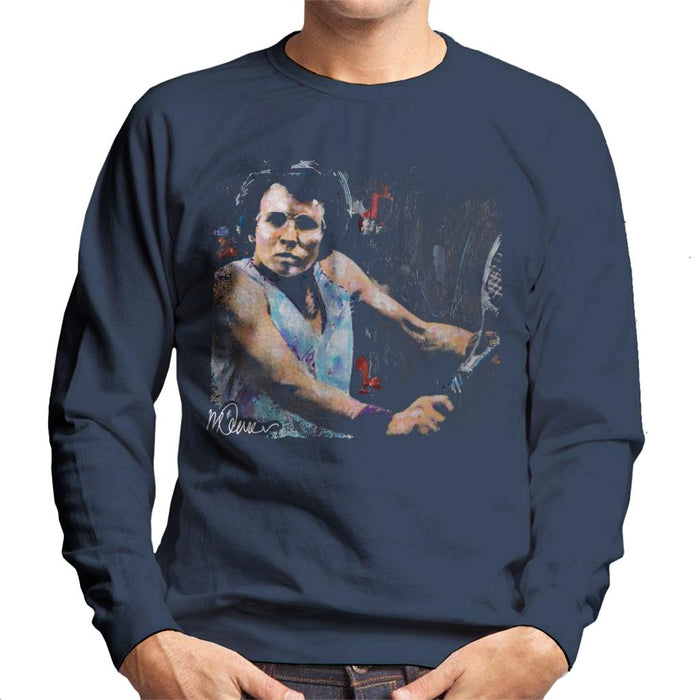 Sidney Maurer Original Portrait Of Billie Jean King Men's Sweatshirt