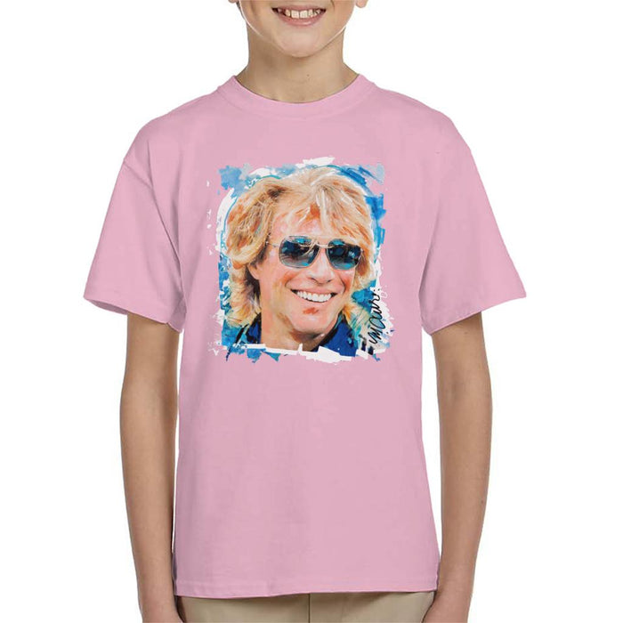 Sidney Maurer Original Portrait Of Jon Bon Jovi Kid's T-Shirt