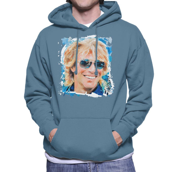 Sidney Maurer Original Portrait Of Jon Bon Jovi Men's Hooded Sweatshirt