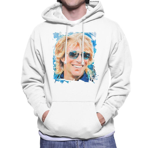 Sidney Maurer Original Portrait Of Jon Bon Jovi Men's Hooded Sweatshirt