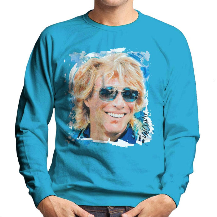 Sidney Maurer Original Portrait Of Jon Bon Jovi Men's Sweatshirt