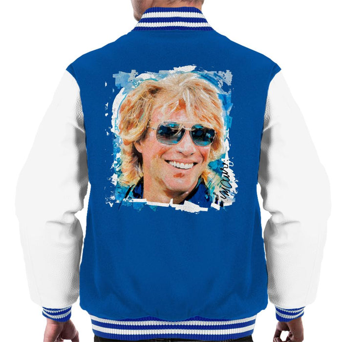 Sidney Maurer Original Portrait Of Jon Bon Jovi Men's Varsity Jacket