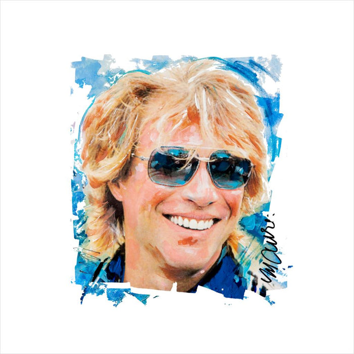 Sidney Maurer Original Portrait Of Jon Bon Jovi Men's Baseball Long Sleeved T-Shirt