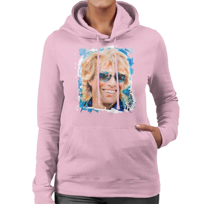 Sidney Maurer Original Portrait Of Jon Bon Jovi Women's Hooded Sweatshirt