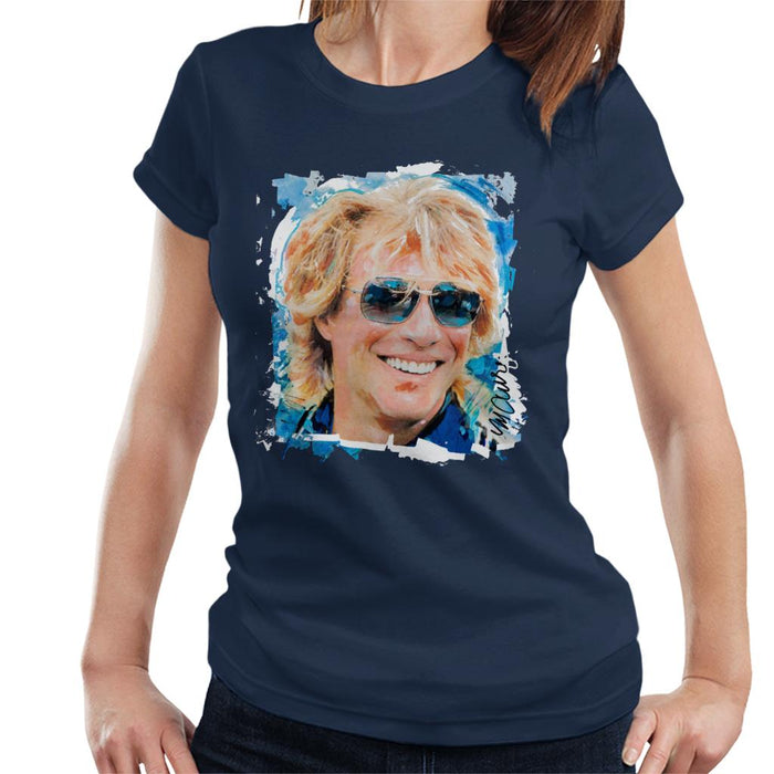 Sidney Maurer Original Portrait Of Jon Bon Jovi Women's T-Shirt