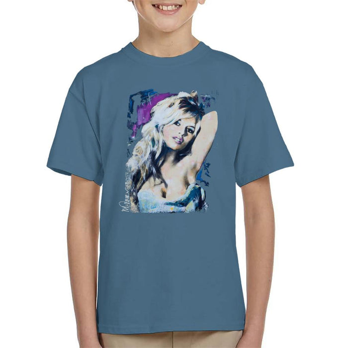 Sidney Maurer Original Portrait Of Brigitte Bardot Kid's T-Shirt