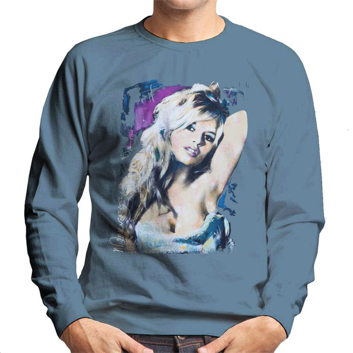 Sidney Maurer Original Portrait Of Brigitte Bardot Men's Sweatshirt
