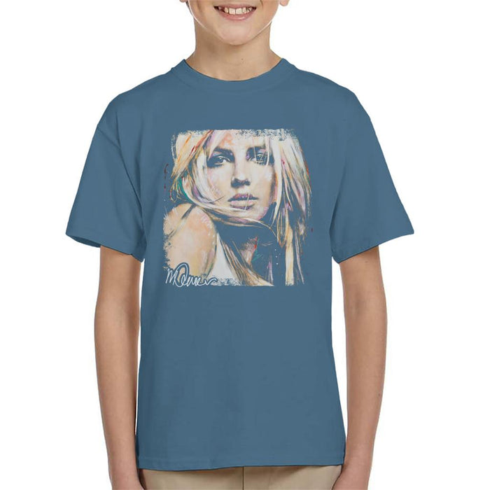 Sidney Maurer Original Portrait Of Britney Spears Kid's T-Shirt