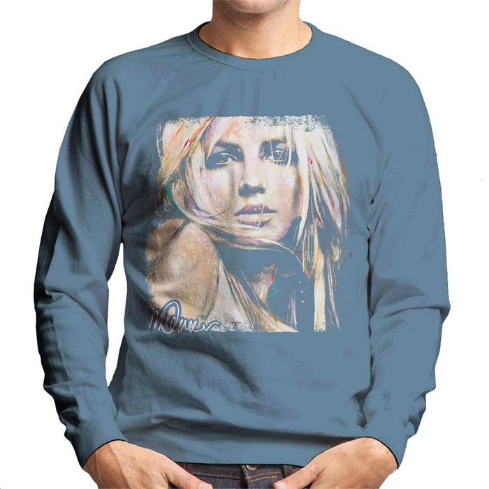 Sidney Maurer Original Portrait Of Britney Spears Men's Sweatshirt