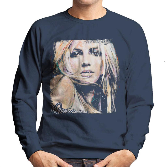 Sidney Maurer Original Portrait Of Britney Spears Men's Sweatshirt