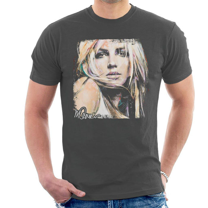 Sidney Maurer Original Portrait Of Britney Spears Men's T-Shirt