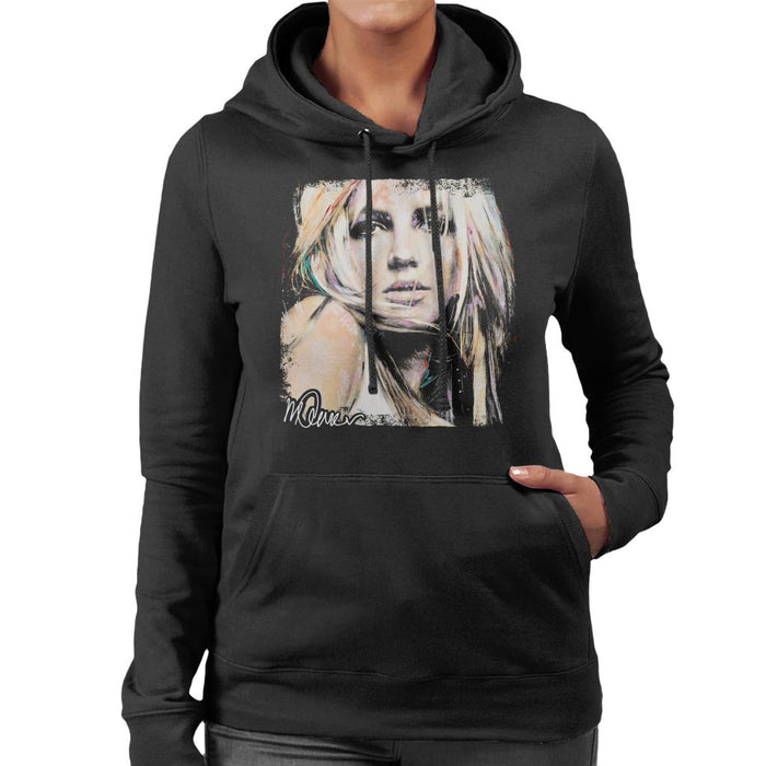Sidney Maurer Original Portrait Of Britney Spears Women's Hooded Sweatshirt