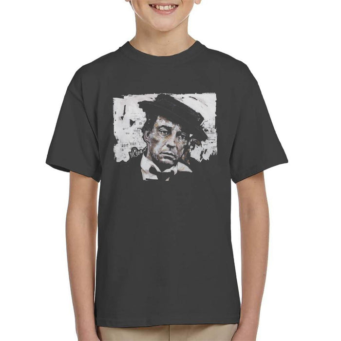 Sidney Maurer Original Portrait Of Buster Keaton Kid's T-Shirt