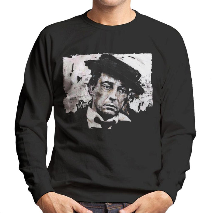 Sidney Maurer Original Portrait Of Buster Keaton Men's Sweatshirt