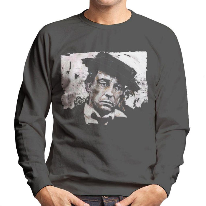 Sidney Maurer Original Portrait Of Buster Keaton Men's Sweatshirt