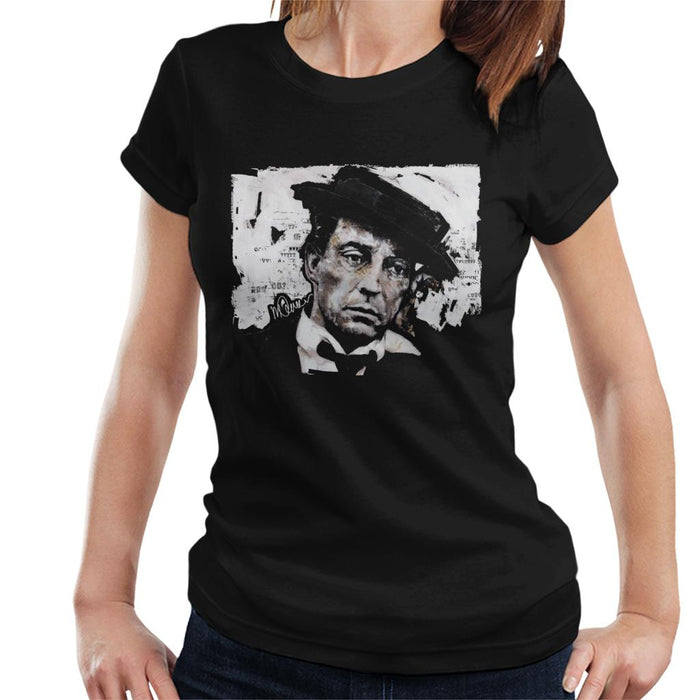 Sidney Maurer Original Portrait Of Buster Keaton Women's T-Shirt