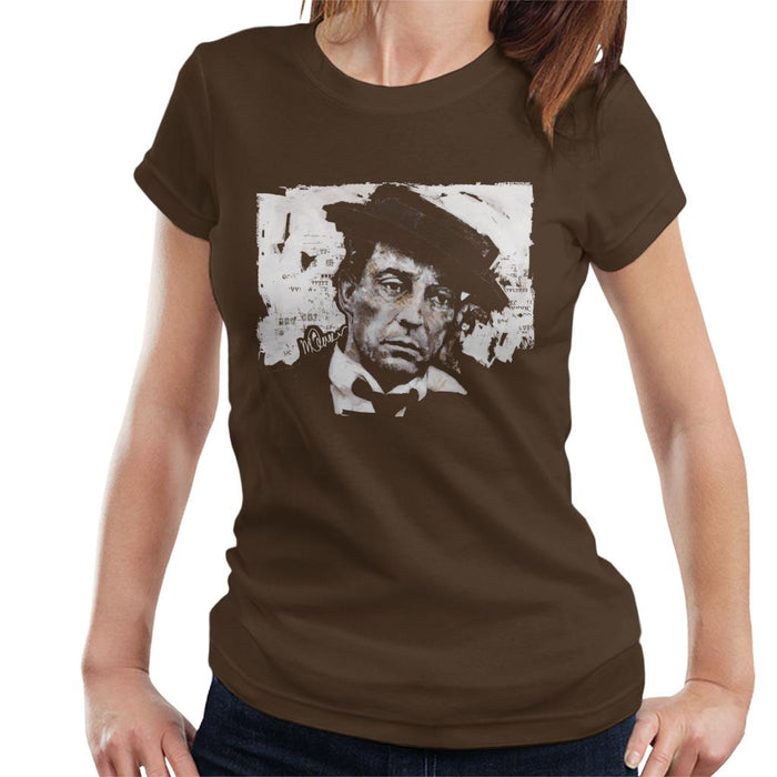 Sidney Maurer Original Portrait Of Buster Keaton Women's T-Shirt