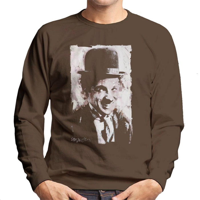 Sidney Maurer Original Portrait Of Charlie Chaplin Smiling Men's Sweatshirt