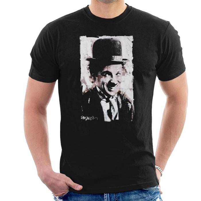 Sidney Maurer Original Portrait Of Charlie Chaplin Smiling Men's T-Shirt