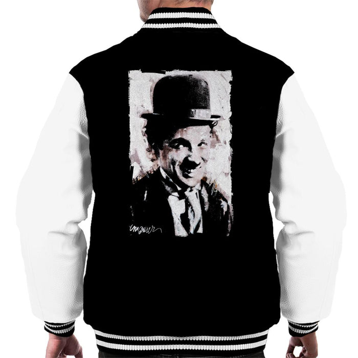 Sidney Maurer Original Portrait Of Charlie Chaplin Smiling Men's Varsity Jacket