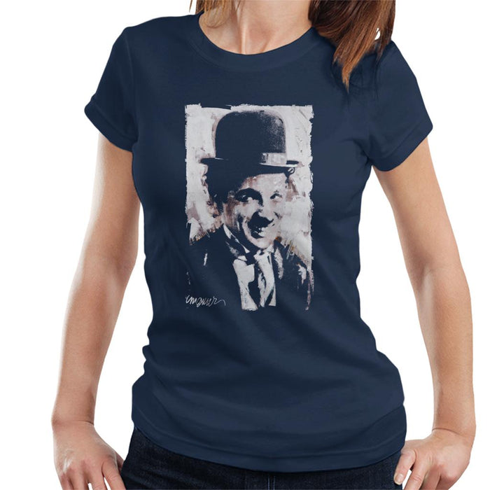 Sidney Maurer Original Portrait Of Charlie Chaplin Smiling Women's T-Shirt