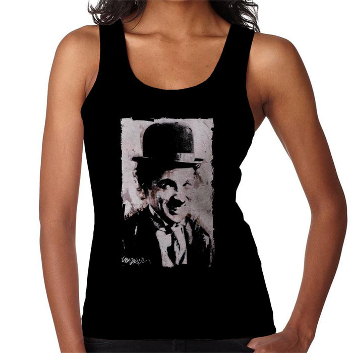 Sidney Maurer Original Portrait Of Charlie Chaplin Smiling Women's Vest